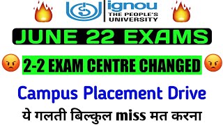 📢Breaking News😲 2-2 Exam Centres Change by ignou, Don't miss it, Campus Placement Drive By TIPS GURU