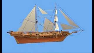 AlbatrosThe  schooner, La goleta Albatros, barco construido con programa 3d.