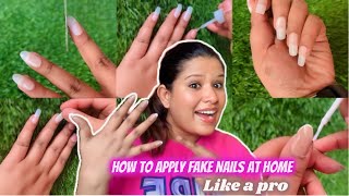 💅🏼 How To Apply Fake Nails Like A Pro | Easy Step By Step Nail Tutorial For Beginners #nailtutorial