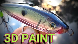 How to make a Glass Shad lure with 3-D paint  #3dpainting #minnow #lurefishing