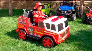 POWER WHEELS Firetruck, Plane and Tractor