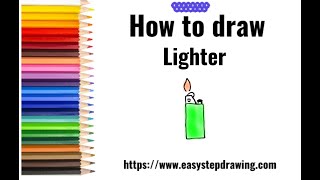 How to draw lighter in easy step by step | #lighter #easystepdrawing