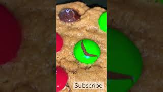 SUPER EASY: 3 Ingredient Peanut Butter Cookies w/ M&M pieces & mixed nuts 🤤🍪