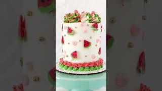 One-in-a Melon! 🍉🍉🍉 Perfect mini decor for a summer smash cake #smashcake #babycake #birthdaycake