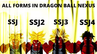 ALL FORMS IN DRAGON BALL NEXUS!!!