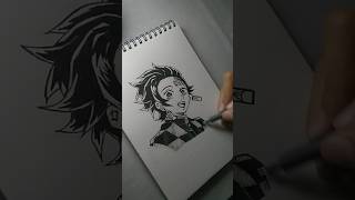 Menggambar Tanjiro Kamado|| Demon Slayer #shorts #drawing #tanjiro