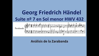 Händel: Suite para clave nº 7 en Sol menor. HWV 432. Análisis de la Zarabanda.