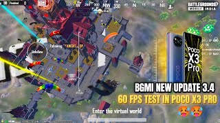 BGMI NEW 3.4 UPDATE GAMEPLAY 60 FPS GAMING TEST 🔥IN POCO X3 PRO