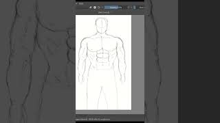 Drawing a Male character body | part 1 | #shorts #art