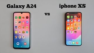 Galaxy A24 vs iphone XS in 2024 || Speed Test