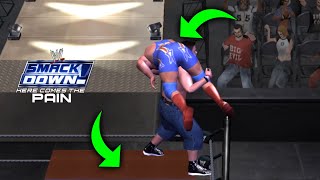 John Cena vs Kurt Angle Gameplay - WWE SmackDown Here Comes the Pain - Tables Match