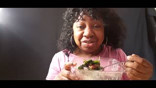 ASMR eating a Trader Joe's spinach salad