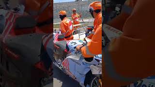 Kondisi Motor Marc Marquez Setelah Insiden Terbakar 😱🔥 #marcmarquez #mandalikacircuit #motogp2024