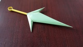 Como hacer un cuchillo Kunai con papel - Naruto - espada de juguete