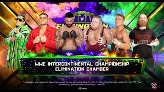 6 Man Elimination Chamber Match for Intercontinental Championship #wwe2k23 #ps5