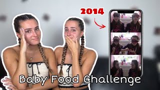 Reaktion auf „Baby Food Challenge“ von uns 2014 😱 | lesotwins 👯‍♀️