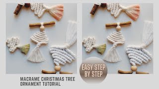 SUPER EASY Macrame Tutorial Mini Macrame Christmas Tree - Albero di Natale - Step by Step Beginner