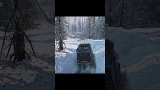 jeep driving in snow