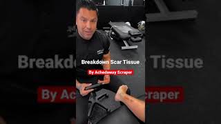 Breakdown scar tissue by #achedaway heated scraper. #iastm #graston #guasha #musclescraping