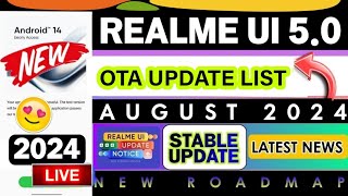 Realme August 2024 New Software Update List | Realme UI 5.0 New OTA Update List