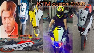 KTM bike modification||2023 new bike ||custom CLOUER || KTM rc 200 || kgn bike modified 9775123122