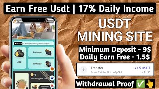 New Usdt Earning Site  USDT Mining Site 2024 Best Investment  Trx/Usdt Earning Website 912