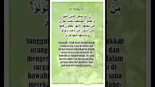 Surat Al Hajj 23-24: Surga Yang Di Bawahnya Sungai | Petikan Ayat Al Quran