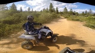 Two Raptor 700's on Trail 3 at Chappie