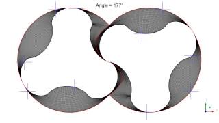 CFX Berlin-Video: Example for Moving Meshes of a Rotary Lobe Pump Generated by TwinMesh