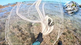 AVENTURA E DIVERSÃO NA PESCA DE TARRAFA NO MEIO DAS PEDRAS ! PESCARIA DE PEIXE AGULHA .