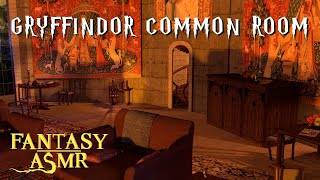 🦁Ambience ASMR | Gryffindor Common Room🦁 Rain on Glas, Fire, Thunder  (⚡Harry Potter Inspired ASMR⚡)