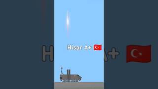 Hisar A+/O+ Turkish Air Defence Missile in Spaceflight Simulator SFS #sfs #rocket #viral #shorts