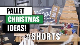 Making Christmas decorations from a pallet! #shorts