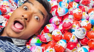 200 Colored Yummy Kinder Surprise Egg Toys Opening - A Lot Of Kinder Joy Chocolate ASMR || Part-02