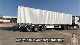 3 axle van cargo transport semi trailer