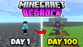 I Survived 100 Days On a Bedrock Only World in Minecraft