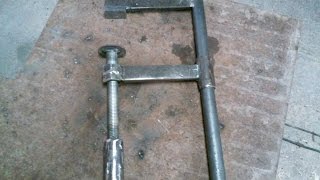 Homemade Heavy Duty Bar Clamp from scrap/κατασκευη μεταλλικου σφιγκτηρα βαρεου τυπου απο παλιοσιδερα