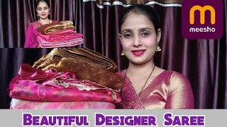 #vlog71 Meesho Saree Haul/Designer/Party Wear/Jimmy Choo Saree/meesho Jimmy Choo Saree Haul.