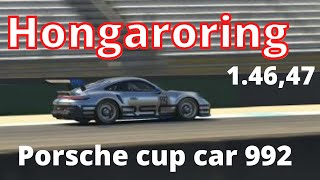 Porsche 911 cup car (992) HUNGARORING baseline setup 1.46,47 Hotlap