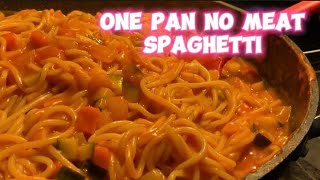 One Pan No Meat Spaghetti/how to Cook no meat spaghetti #trending #viral | Charmeleon vlogs