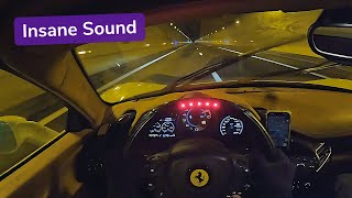 POV Ferrari 458 - Straight Pipes *TUNNELRUN*