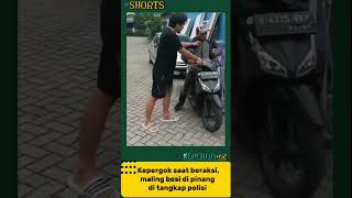 kepergok saat beraksi, maling besi di tangkap polisi. #shorts #sepekanviral #maling