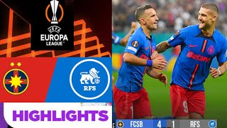 FCSB vs RFS (4-1) Meci Rezumat | Liga Europa - 2024 | FCSB FK Rīgas Futbola Skola Europa League