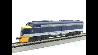 N Scale Chesapeake Ohio EMD E8 Diesel Locomotive Demo