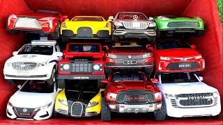 Box Full of Car Toys /Lexus LC500, Bugatti Car, Police Car, Corvette Stinggray, Mercedes E300 #car