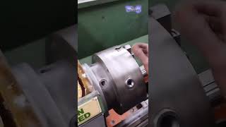 inside look at the upper gears in a Lathe