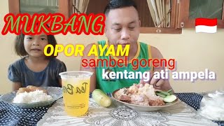 MUKBANG Opor ayam Sambal goreng Kentang Ampela 😋😋🐔👍👍