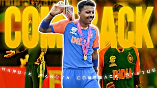 🔴3:59 Song Edit - Come Back | Hardik Pandya Come Back Edit Video Status 🥵