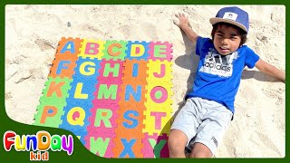 ABC Song | ABC MAT | Pretend Play finding Letters with Urvi and Apu - @FunDayKid