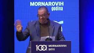 Novinar, autor Monografije “100 Mornarovih godina” Željko Milović na Svečanoj akademiji  FK “Mornar”